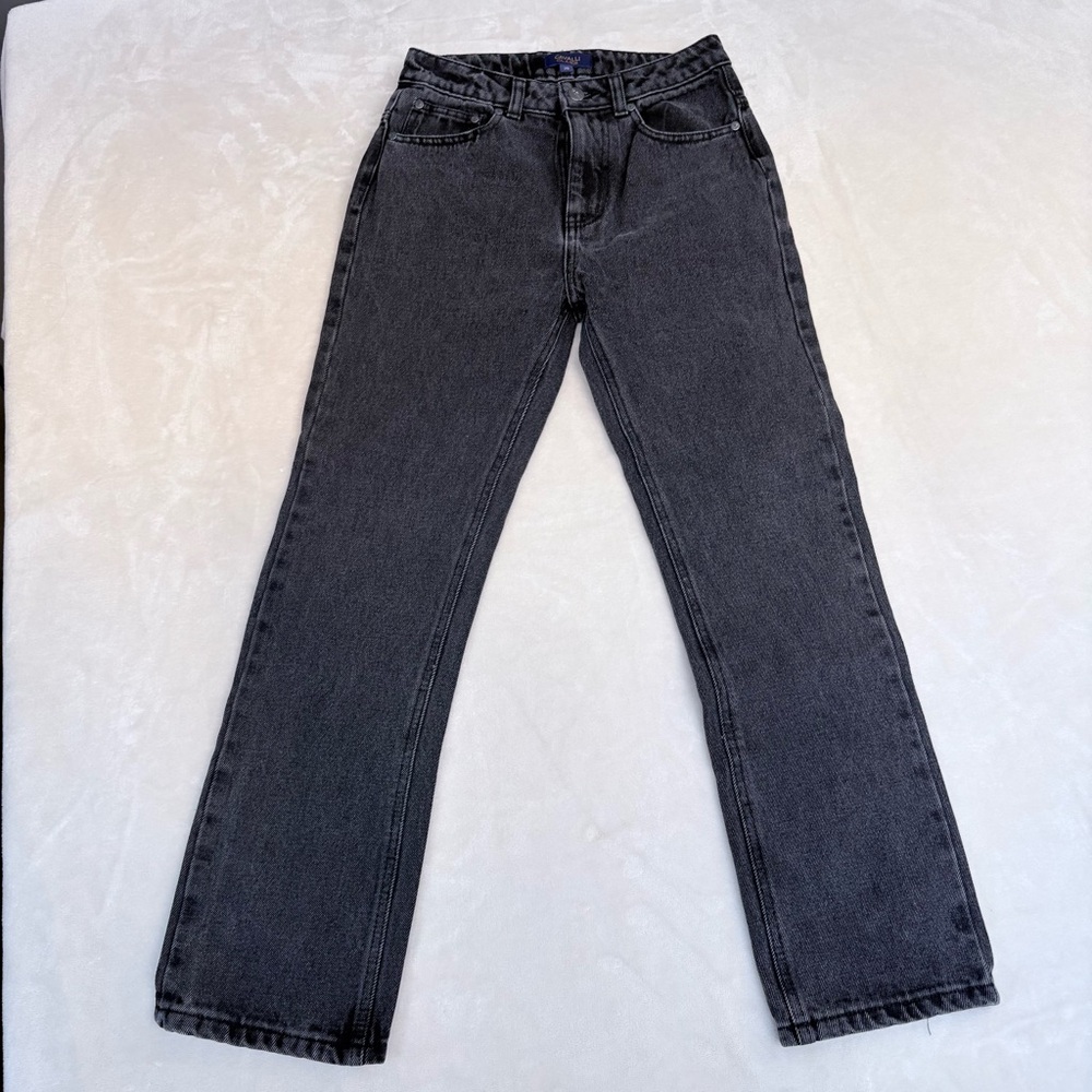 NWT Roberto Cavalli Class High Rise Straight Leg Black Denim Women's Jeans SZ 26